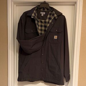 Carhartt Men's Canvas Fleece Lined Shirt Jacket